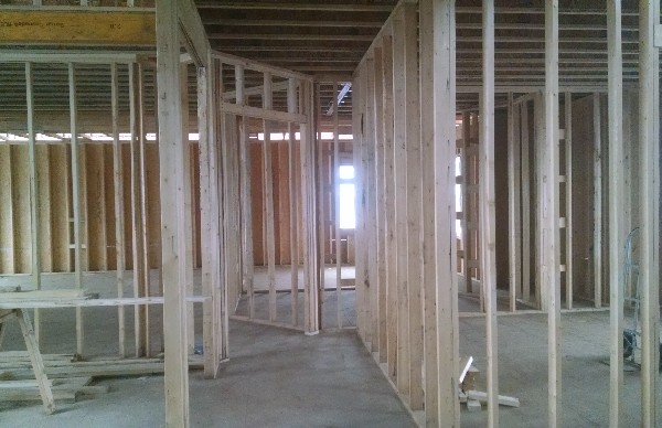 Walk out basement that is framed