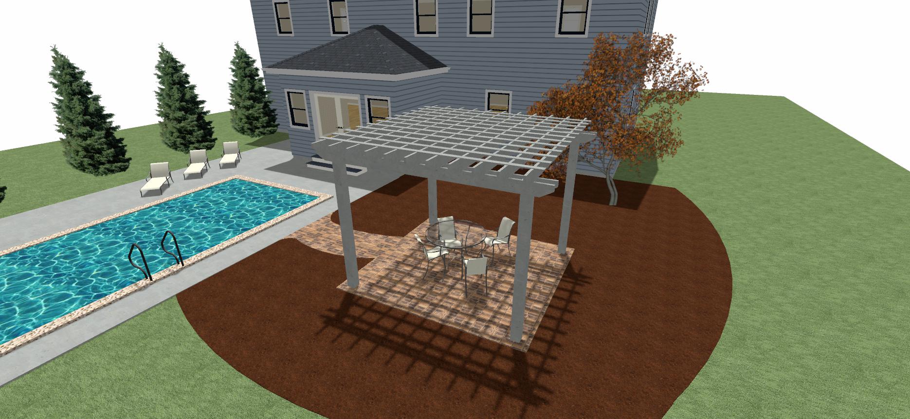 What the pergola will look like when it is done